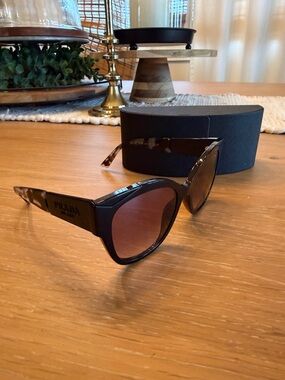 Prada Women’s Tortoiseshell Brown Gradient Cat-Eye Sunglasses